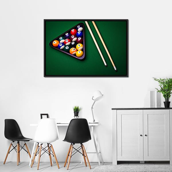 Snooker Table Canvas Wall Art-3 Horizontal-Gallery Wrap-25" x 16"-Tiaracle