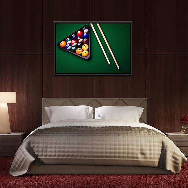 Snooker Table Canvas Wall Art-3 Horizontal-Gallery Wrap-25" x 16"-Tiaracle