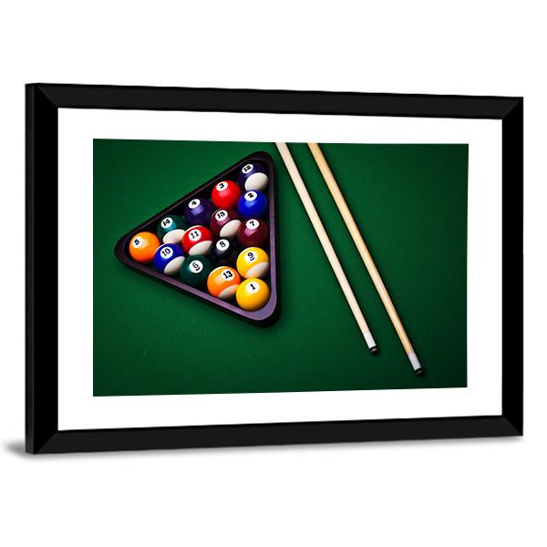 Snooker Table Canvas Wall Art-3 Horizontal-Gallery Wrap-25" x 16"-Tiaracle