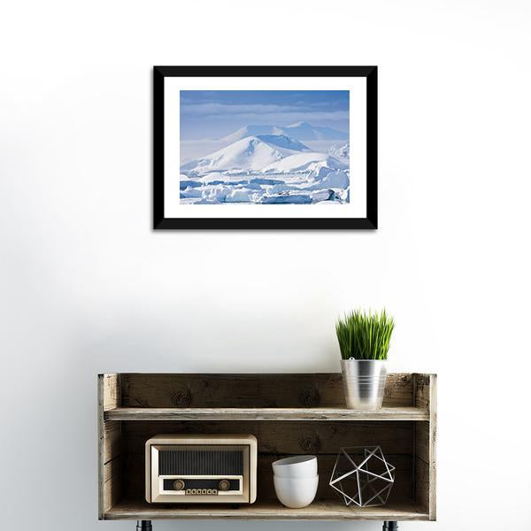 Snow Capped Mountains Canvas Wall Art-3 Horizontal-Gallery Wrap-25" x 16"-Tiaracle