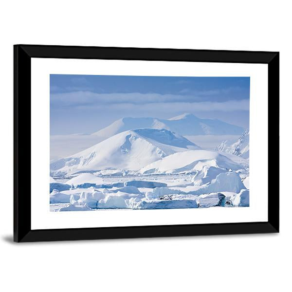 Snow Capped Mountains Canvas Wall Art-3 Horizontal-Gallery Wrap-25" x 16"-Tiaracle