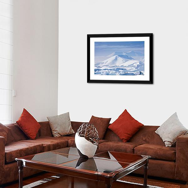 Snow Capped Mountains Canvas Wall Art-3 Horizontal-Gallery Wrap-25" x 16"-Tiaracle