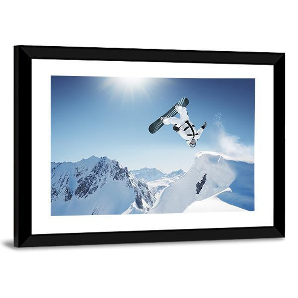 Snowboard Jump Canvas Wall Art-3 Horizontal-Gallery Wrap-25" x 16"-Tiaracle