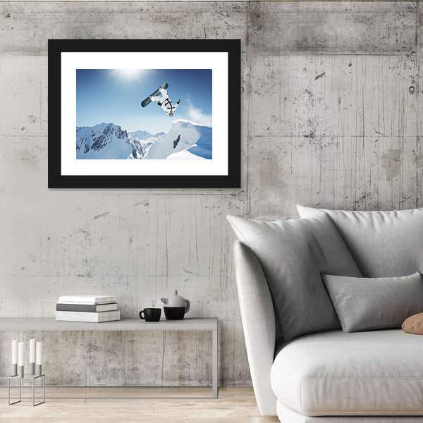 Snowboard Jump Canvas Wall Art-3 Horizontal-Gallery Wrap-25" x 16"-Tiaracle