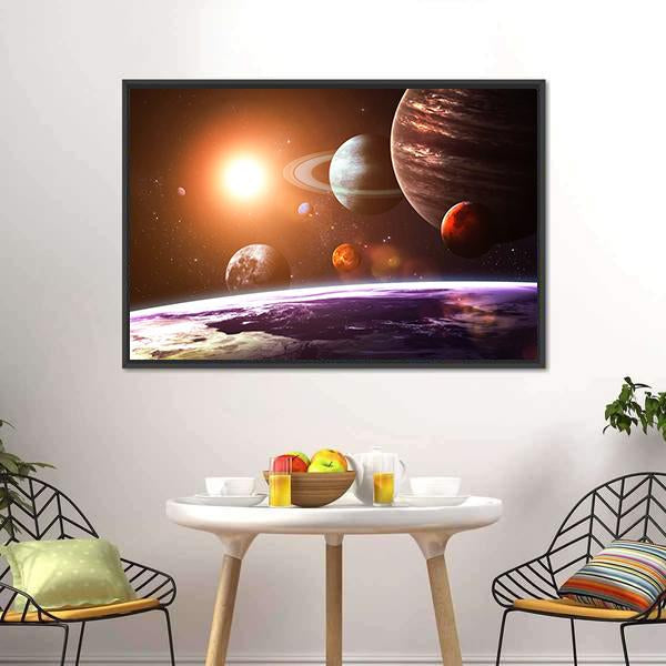 Solar System Canvas Wall Art-3 Horizontal-Gallery Wrap-25" x 16"-Tiaracle