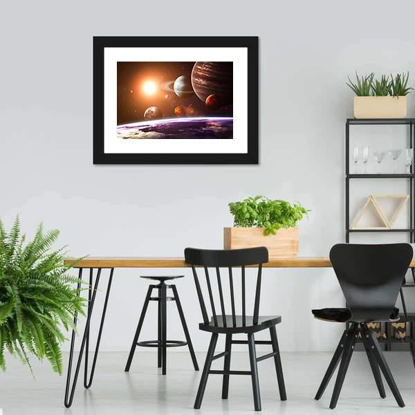 Solar System Canvas Wall Art-3 Horizontal-Gallery Wrap-25" x 16"-Tiaracle