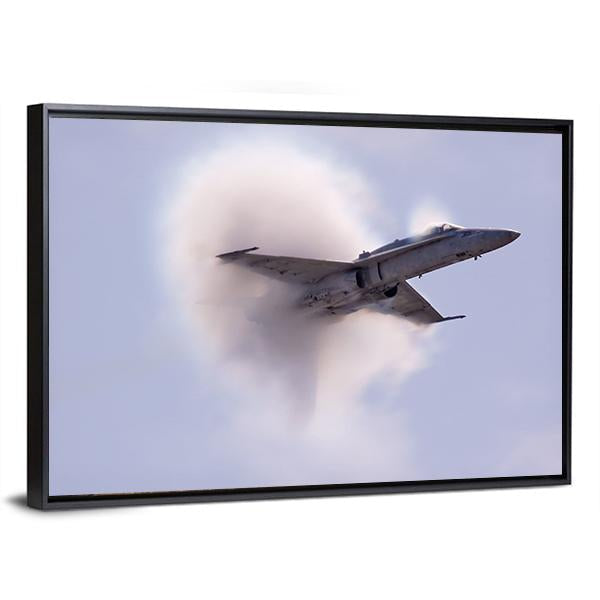 Sonic Pressure Waves From An Aircraft Canvas Wall Art-3 Horizontal-Gallery Wrap-25" x 16"-Tiaracle
