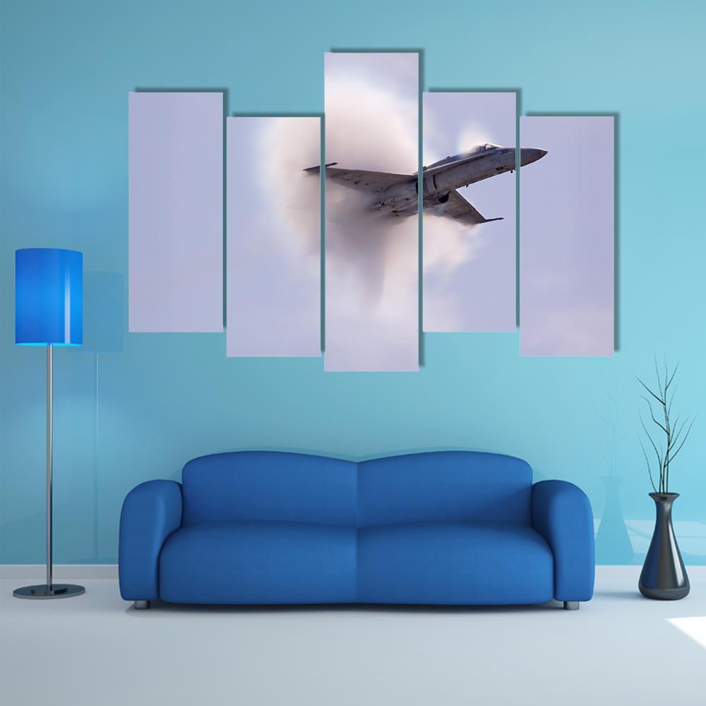 Sonic Pressure Waves From An Aircraft Canvas Wall Art-5 Pop-Gallery Wrap-47" x 32"-Tiaracle