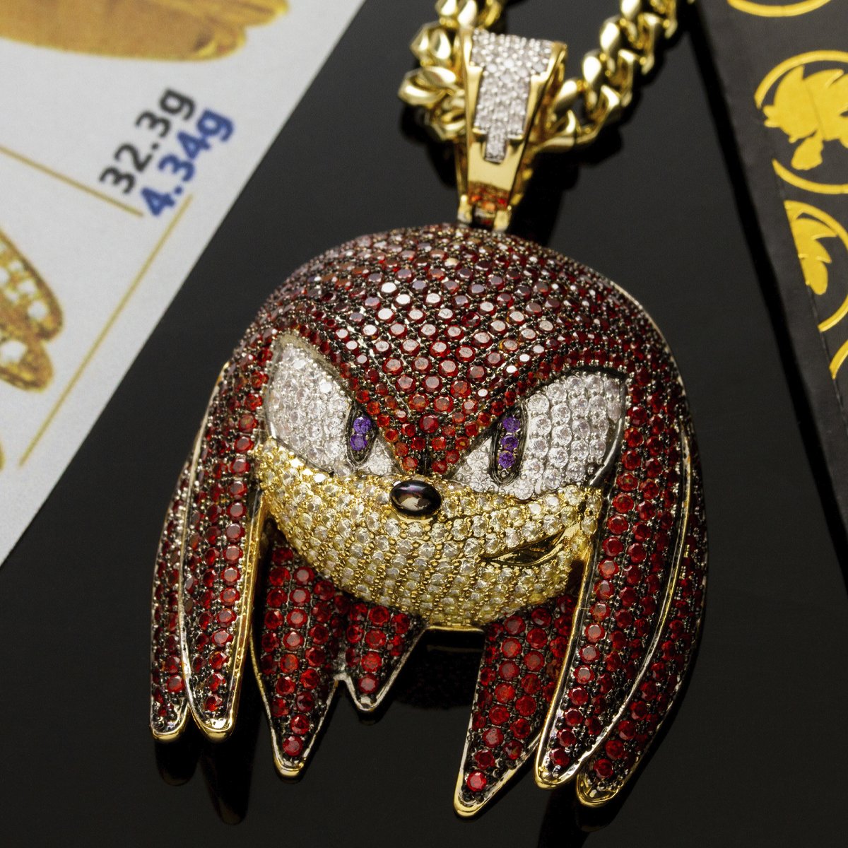 Sonic the Hedgehog x King Ice - Knuckles Necklace