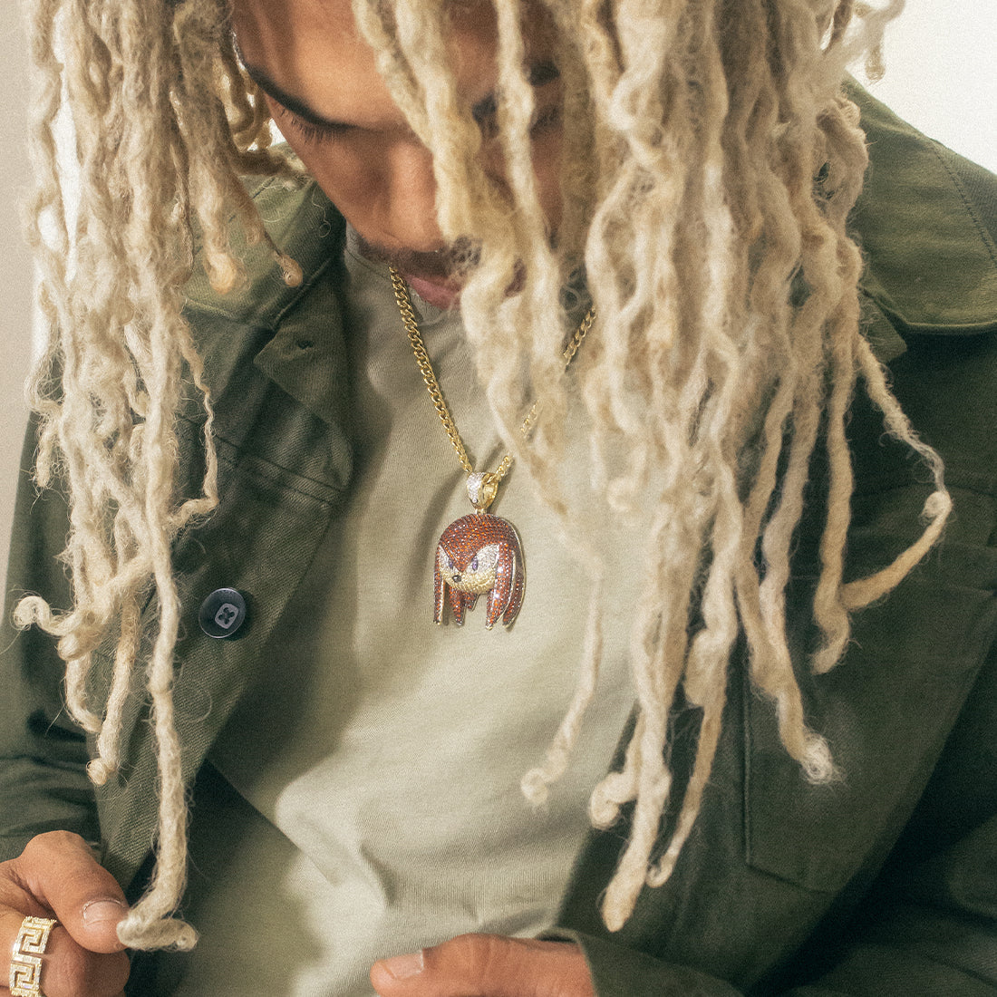 Sonic the Hedgehog x King Ice - Knuckles Necklace