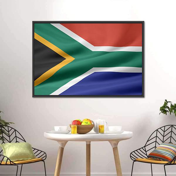 South Africa Flag Canvas Wall Art-3 Horizontal-Gallery Wrap-25" x 16"-Tiaracle