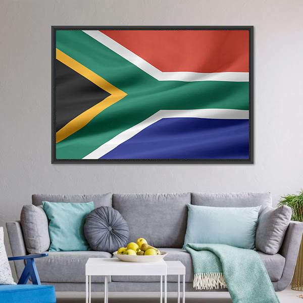 South Africa Flag Canvas Wall Art-3 Horizontal-Gallery Wrap-25" x 16"-Tiaracle