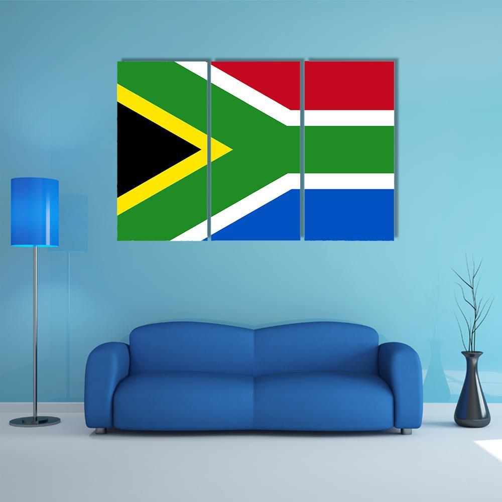 South-African Republic Flag Canvas Wall Art-3 Horizontal-Gallery Wrap-37" x 24"-Tiaracle