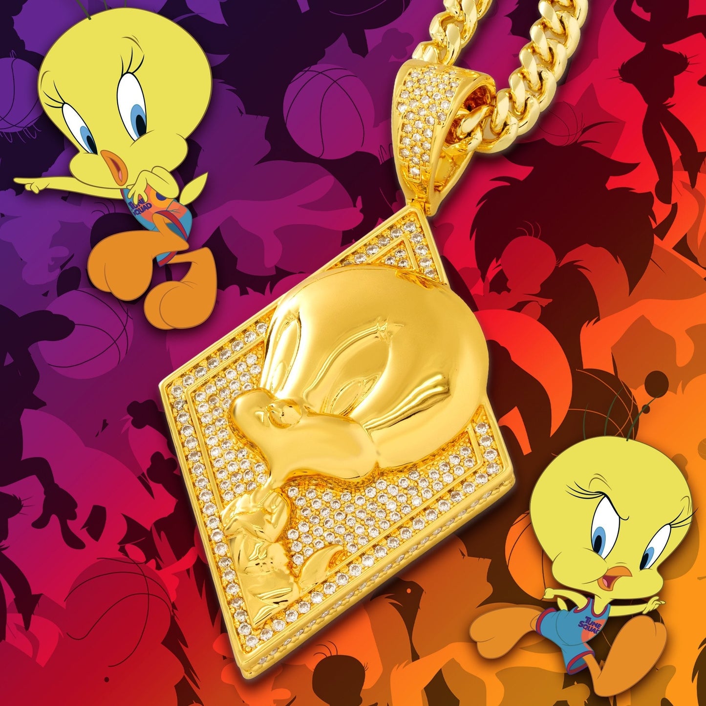 Space Jam x King Ice - Tweety Bird Necklace