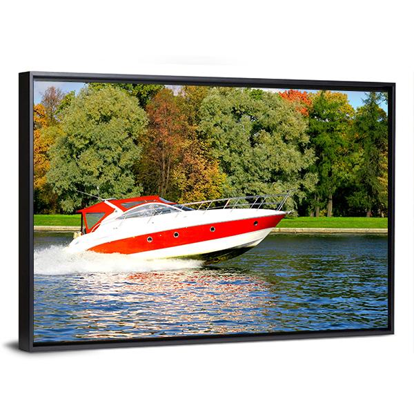 Speed Boat Fast And Furious Canvas Wall Art-3 Horizontal-Gallery Wrap-25" x 16"-Tiaracle