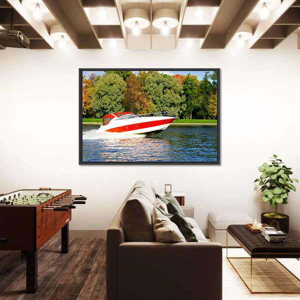 Speed Boat Fast And Furious Canvas Wall Art-3 Horizontal-Gallery Wrap-25" x 16"-Tiaracle