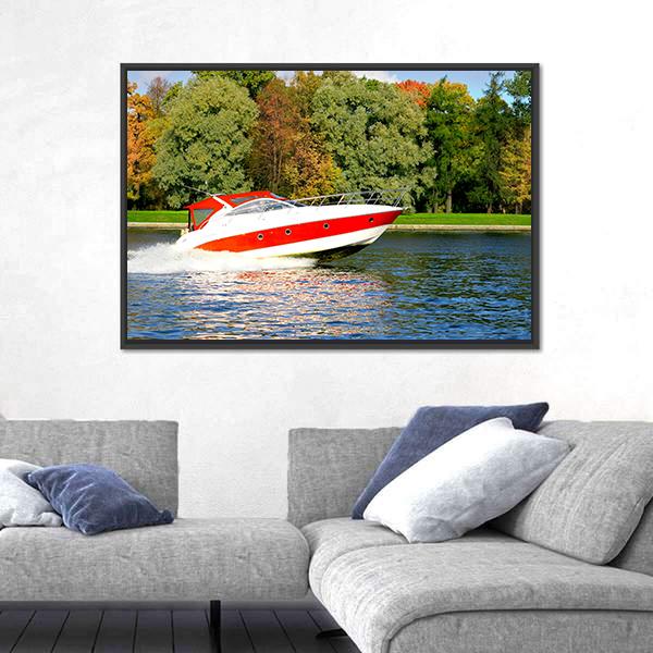 Speed Boat Fast And Furious Canvas Wall Art-3 Horizontal-Gallery Wrap-25" x 16"-Tiaracle