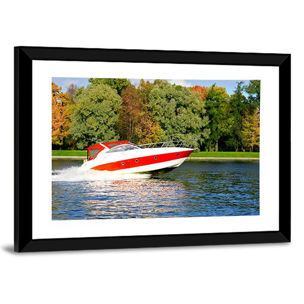 Speed Boat Fast And Furious Canvas Wall Art-3 Horizontal-Gallery Wrap-25" x 16"-Tiaracle