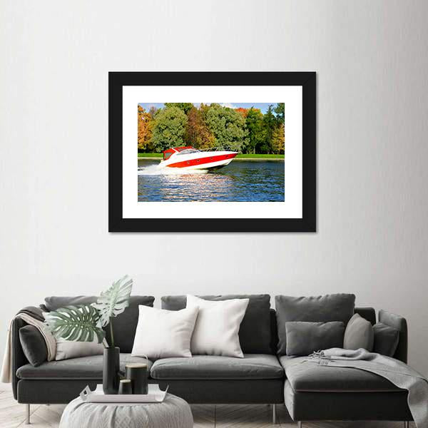 Speed Boat Fast And Furious Canvas Wall Art-3 Horizontal-Gallery Wrap-25" x 16"-Tiaracle