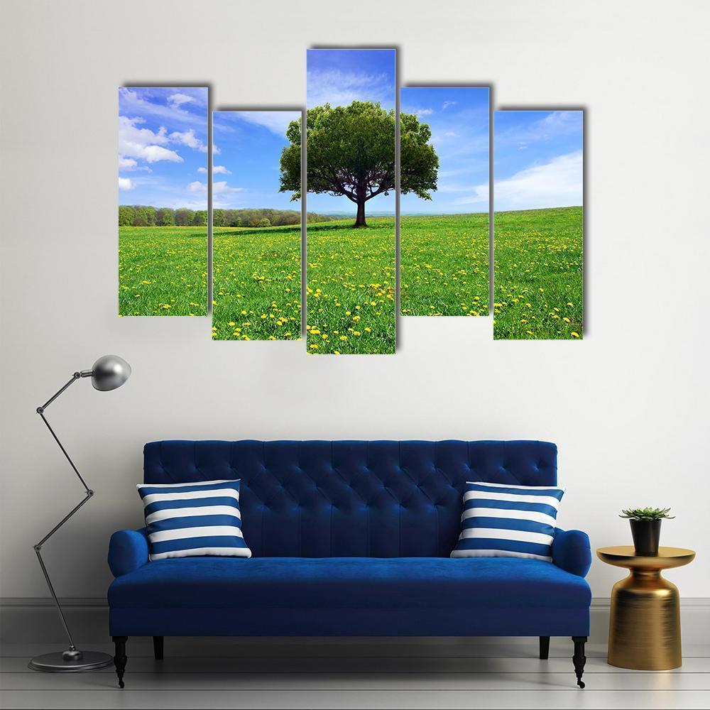 Spring Landscape Canvas Wall Art-5 Pop-Gallery Wrap-47" x 32"-Tiaracle