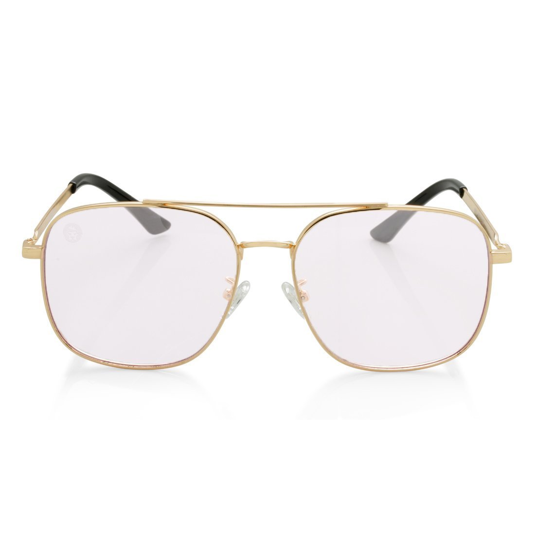 Square-Frame Aviator Sunglasses
