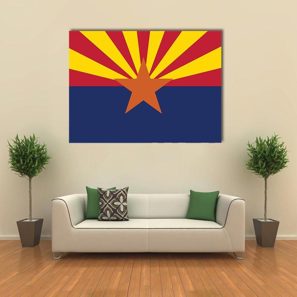State Of Arizona Flag Canvas Wall Art-1 Piece-Gallery Wrap-48" x 32"-Tiaracle