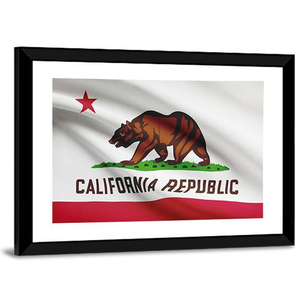 State Of California Flag Canvas Wall Art-3 Horizontal-Gallery Wrap-25" x 16"-Tiaracle