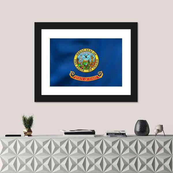 State Of Idaho Flag Canvas Wall Art-1 Piece-Framed Print-20" x 16"-Tiaracle