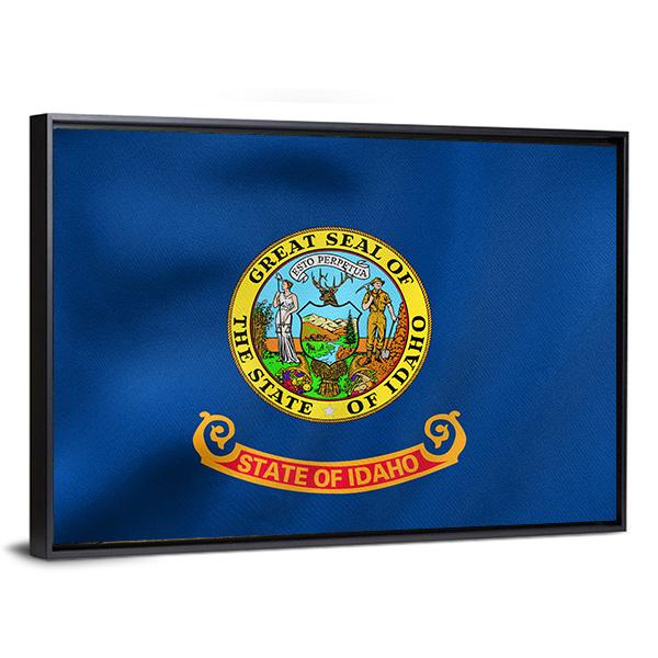 State Of Idaho Flag Canvas Wall Art-3 Horizontal-Gallery Wrap-25" x 16"-Tiaracle