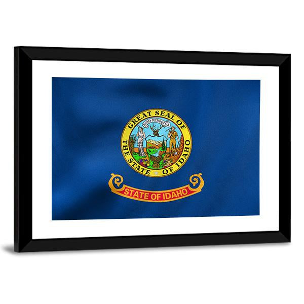 State Of Idaho Flag Canvas Wall Art-3 Horizontal-Gallery Wrap-25" x 16"-Tiaracle