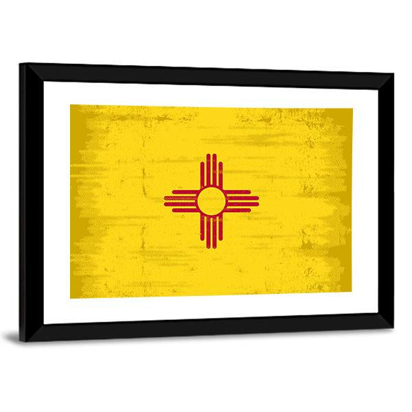 State Of New Mexico Flag Canvas Wall Art-3 Horizontal-Gallery Wrap-25" x 16"-Tiaracle