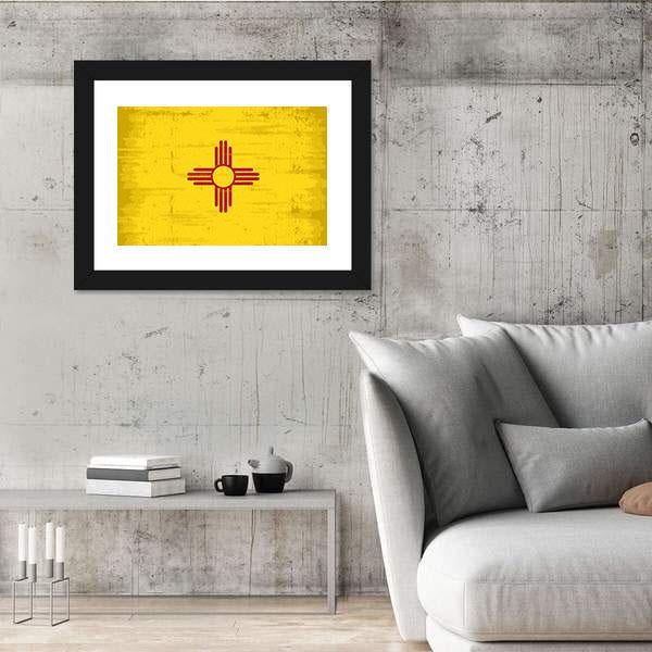 State Of New Mexico Flag Canvas Wall Art-3 Horizontal-Gallery Wrap-25" x 16"-Tiaracle