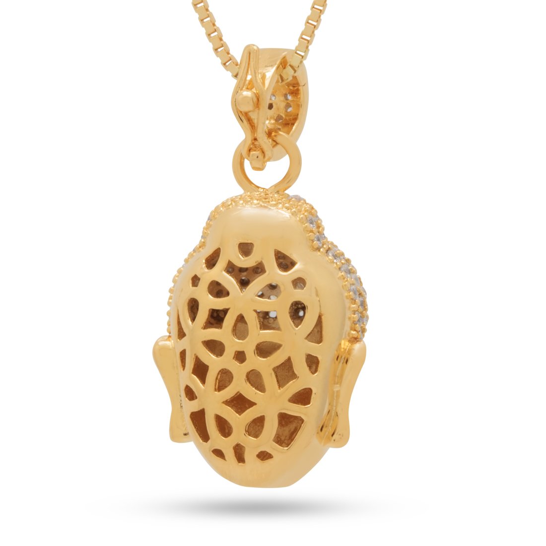 Sterling Silver Awake Buddha Necklace