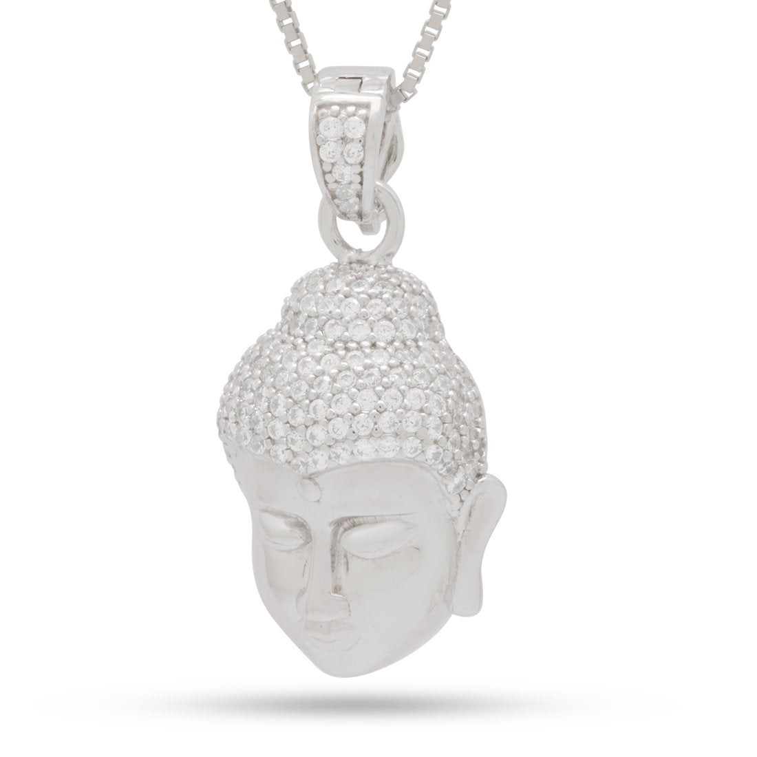 Sterling Silver Awake Buddha Necklace