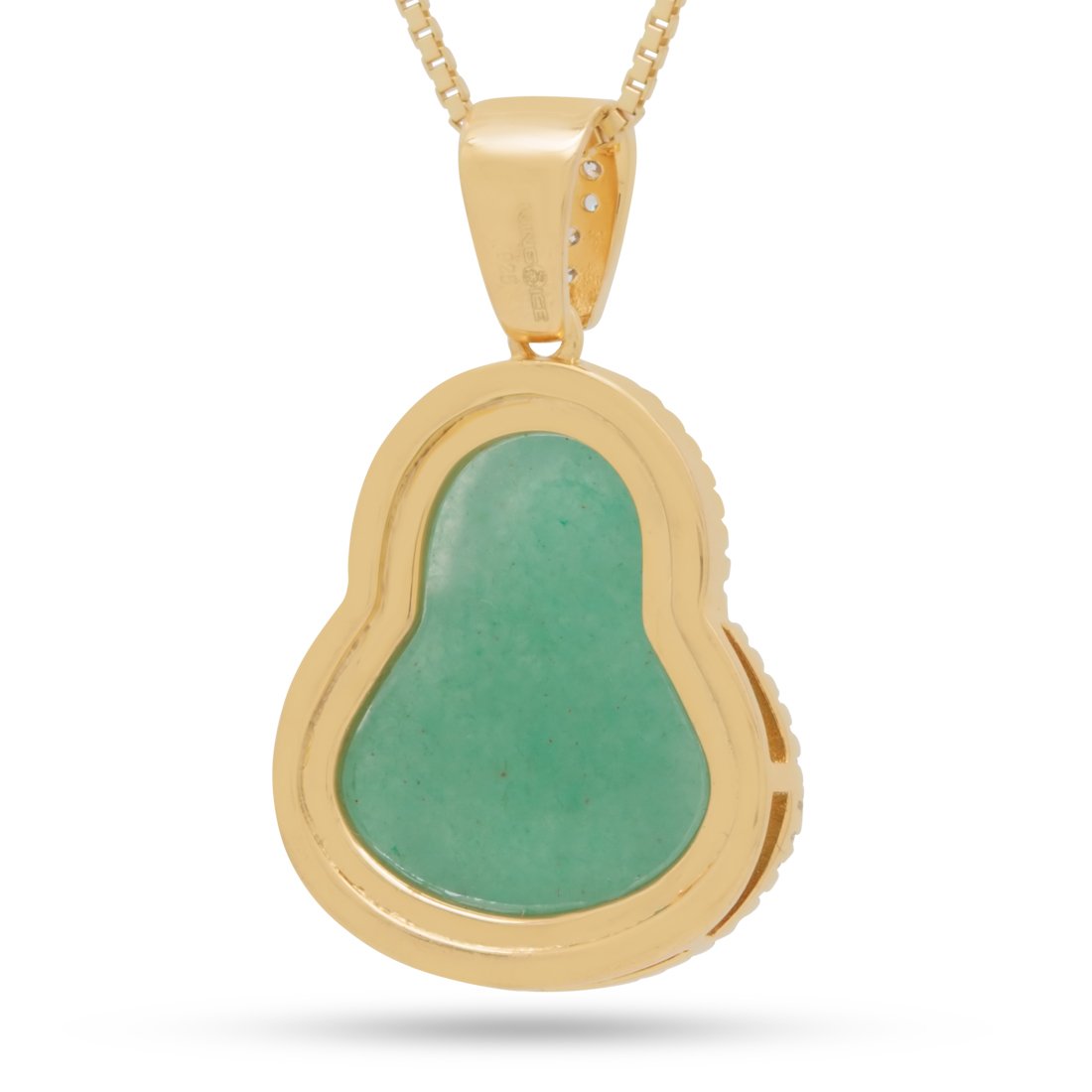 Sterling Silver Jade Content Buddha Necklace