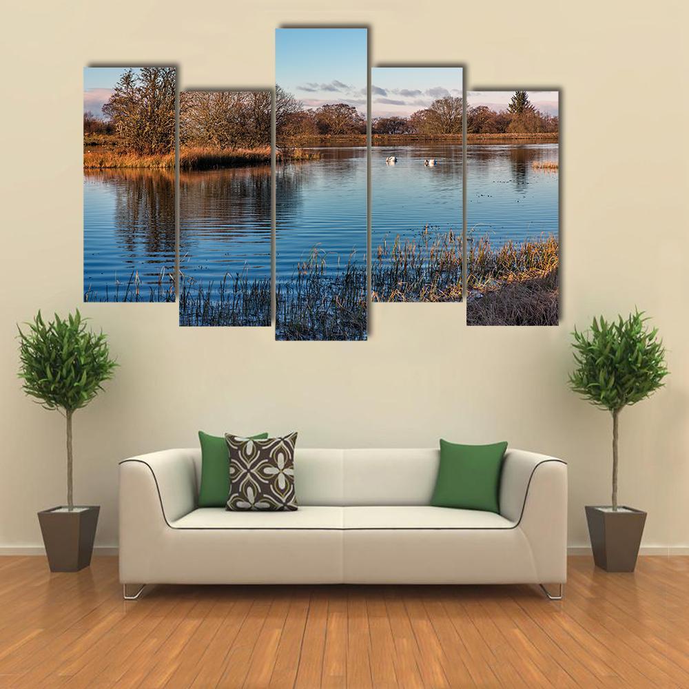 Stunning View Of A Scottish Loch Canvas Wall Art-5 Pop-Gallery Wrap-47" x 32"-Tiaracle