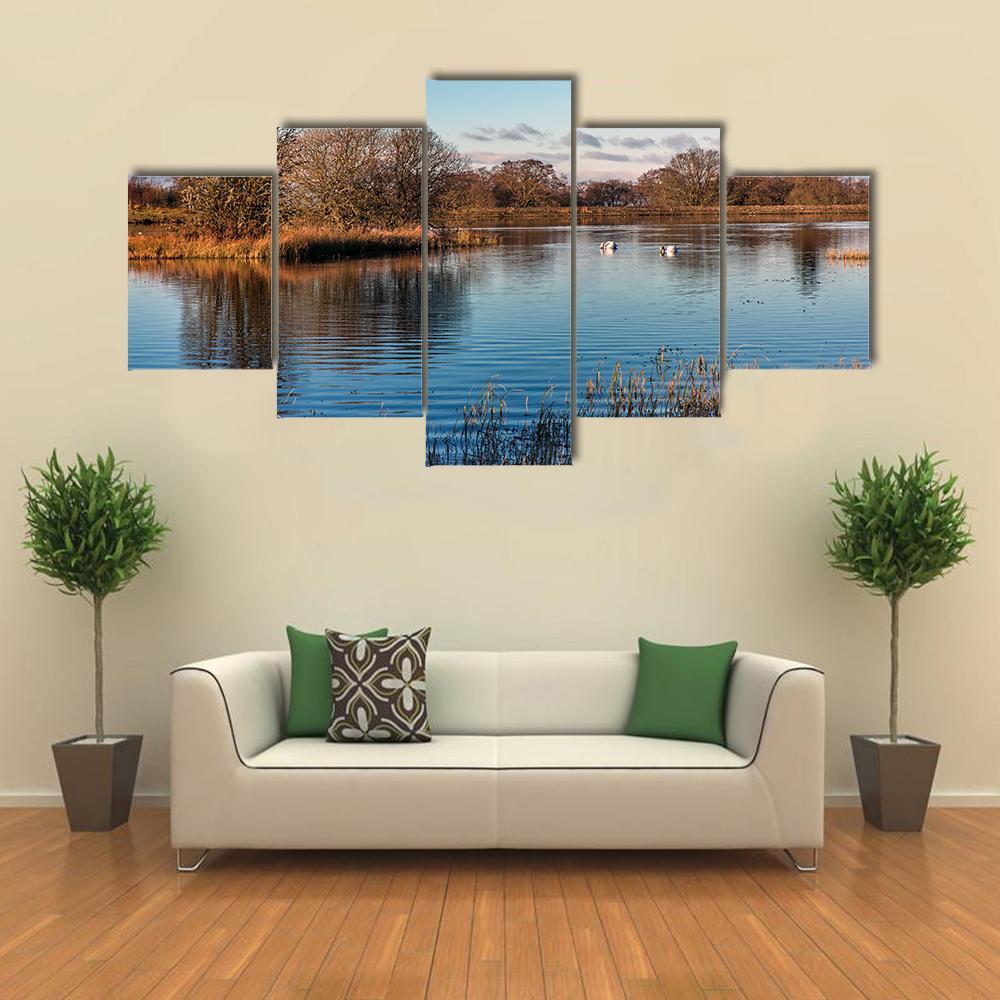 Stunning View Of A Scottish Loch Canvas Wall Art-5 Star-Gallery Wrap-62" x 32"-Tiaracle