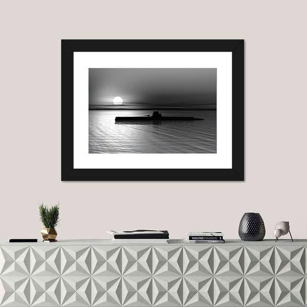 Submarine Canvas Wall Art-1 Piece-Framed Print-20" x 16"-Tiaracle