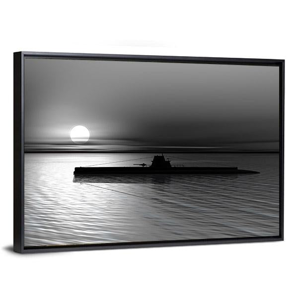 Submarine Canvas Wall Art-3 Horizontal-Gallery Wrap-25" x 16"-Tiaracle