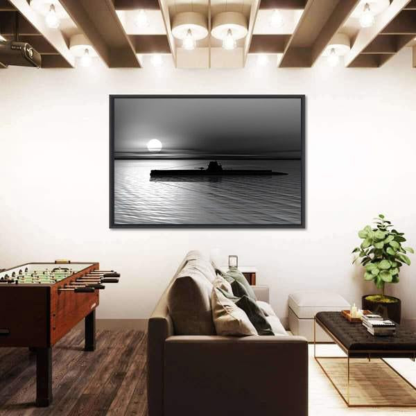 Submarine Canvas Wall Art-3 Horizontal-Gallery Wrap-25" x 16"-Tiaracle