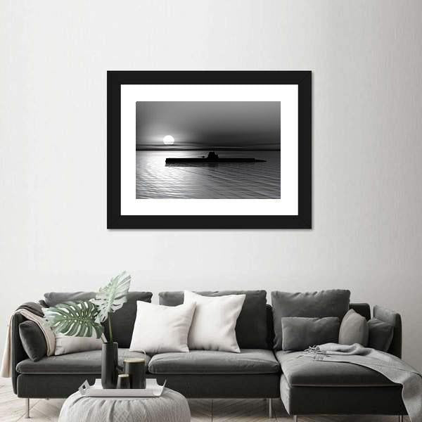 Submarine Canvas Wall Art-3 Horizontal-Gallery Wrap-25" x 16"-Tiaracle