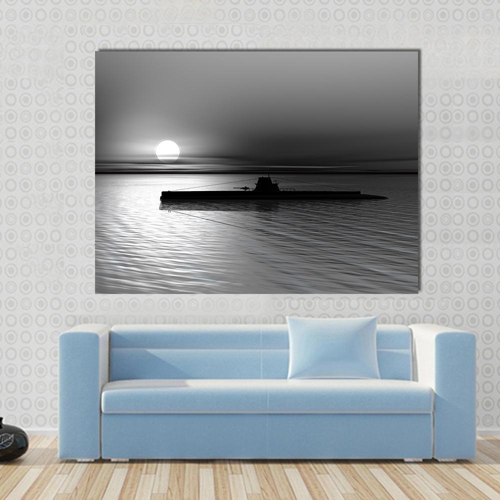 Submarine Canvas Wall Art-1 Piece-Gallery Wrap-48" x 32"-Tiaracle