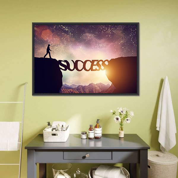 Success Bridge Canvas Wall Art-3 Horizontal-Gallery Wrap-25" x 16"-Tiaracle