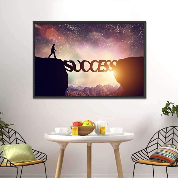 Success Bridge Canvas Wall Art-3 Horizontal-Gallery Wrap-25" x 16"-Tiaracle
