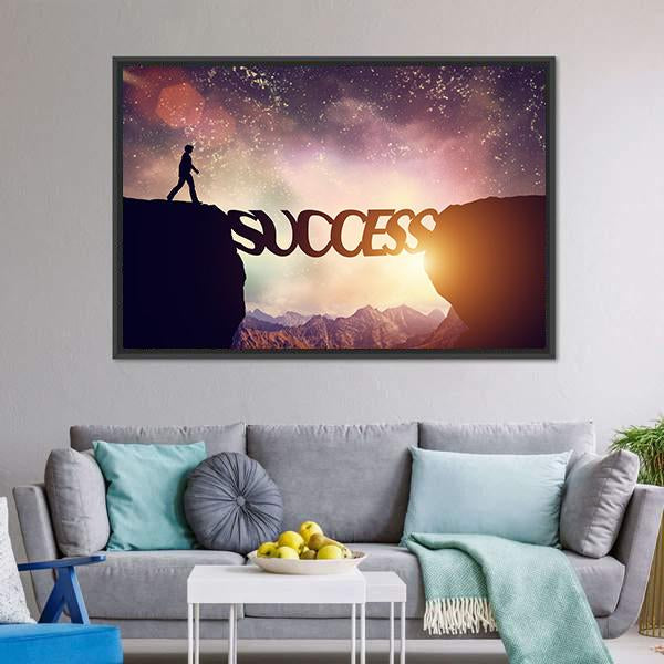 Success Bridge Canvas Wall Art-3 Horizontal-Gallery Wrap-25" x 16"-Tiaracle