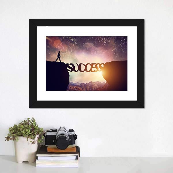Success Bridge Canvas Wall Art-3 Horizontal-Gallery Wrap-25" x 16"-Tiaracle