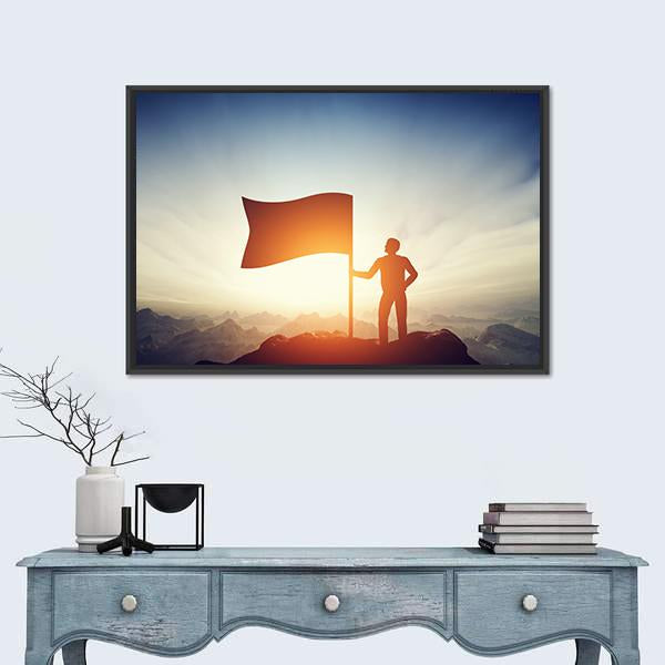 Successful Challenge Concept Canvas Wall Art-1 Piece-Floating Frame-24" x 16"-Tiaracle