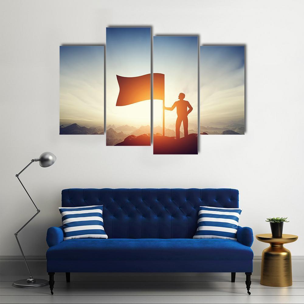 Successful Challenge Concept Canvas Wall Art-4 Pop-Gallery Wrap-50" x 32"-Tiaracle