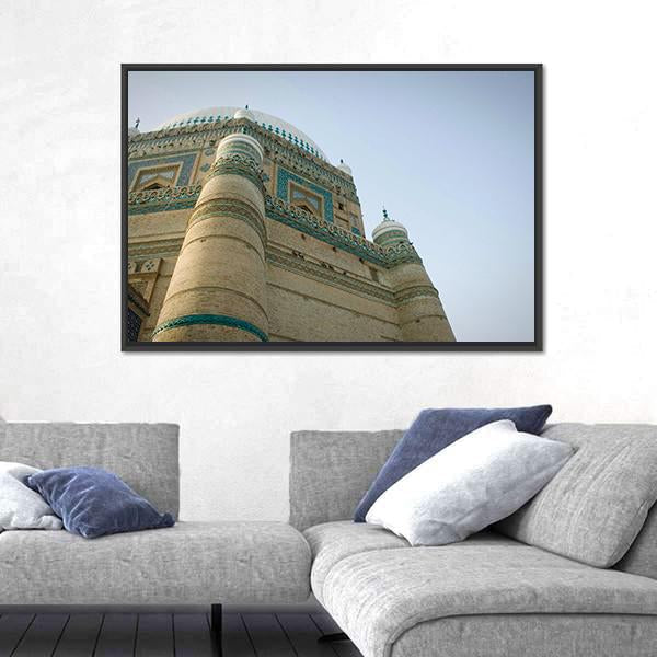 Sufi Saint Shrine Bahawalpur Pakistan Canvas Wall Art-3 Horizontal-Gallery Wrap-25" x 16"-Tiaracle