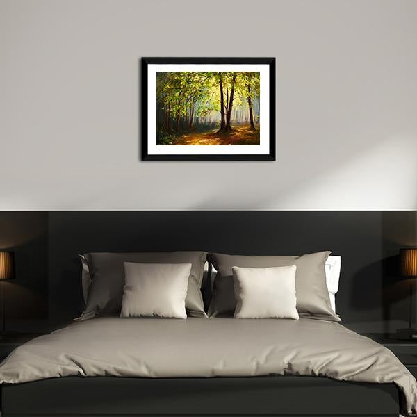 Summer Forest Abstract Canvas Wall Art-3 Horizontal-Gallery Wrap-25" x 16"-Tiaracle